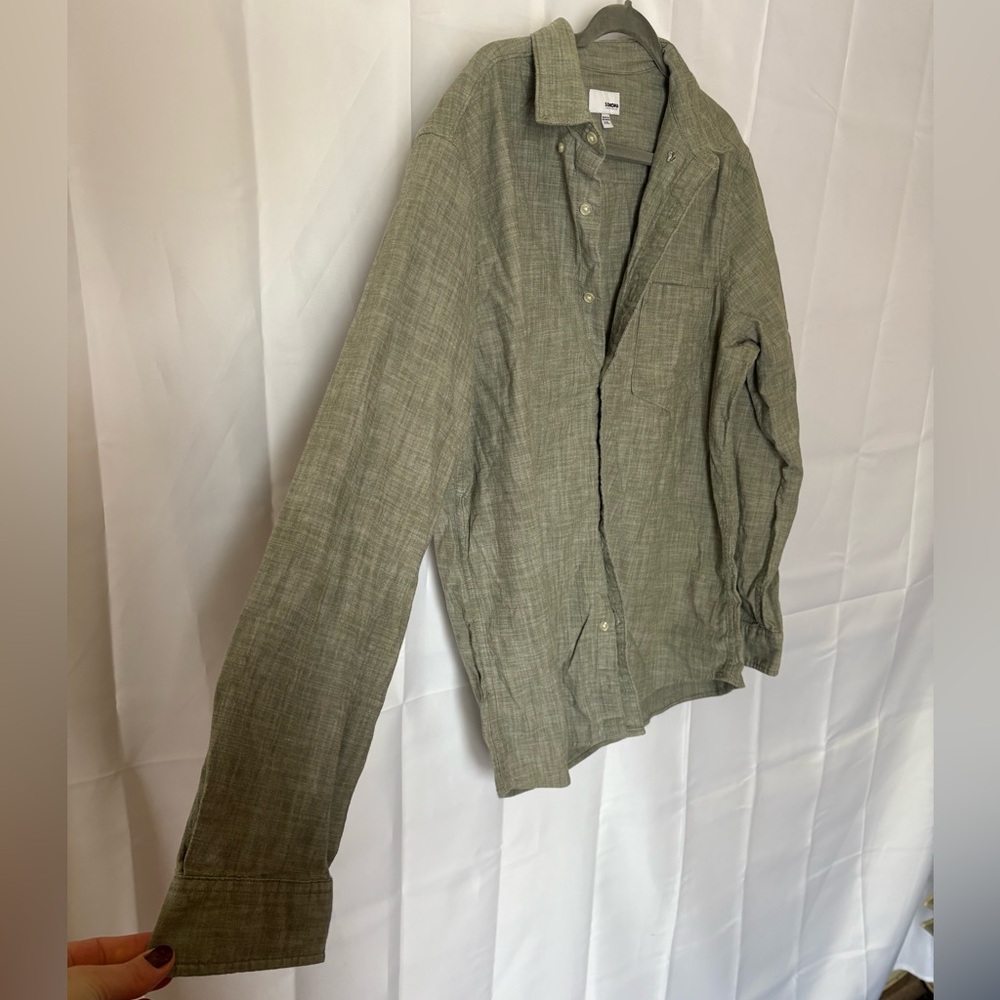 NWOT Sonoma Olive Green Button Down - Size XXL - Picture 3 of 5